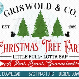 Griswold and Co Christmas Tree Farm SVG Png, Weihnachtsschild svg, Weihnachtsferien svg png, Weihnachtsbecher svg- Sublimations- und Schnittdatei