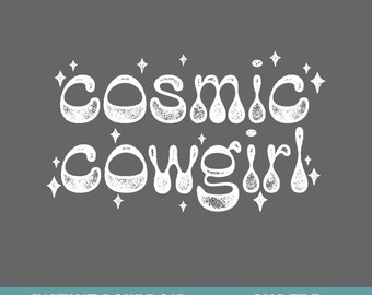 Cosmic Cowgirl PNG, Western PNG Sublimation, groovy retro cowgirl png, Trendy Shirt Design, Cowgirl PNG Sublimation Instant Download