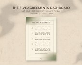The Five Agreements Planner Dashboard, Spiritual Journal And Planner Insert, Self Growth Printable, Mindfulness Planner Decor