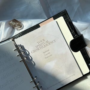 Spiritual Growth Workbook & Planner Inserts  Self Reflection, Gratitude and Goal Setting PDF, sizes: A5, HP Mini, Personal, A4 and US Letter