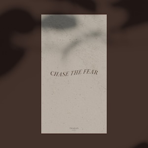 Chase the fear printable PDF dashboard personal size chic, classy and minimal accessories for your planner