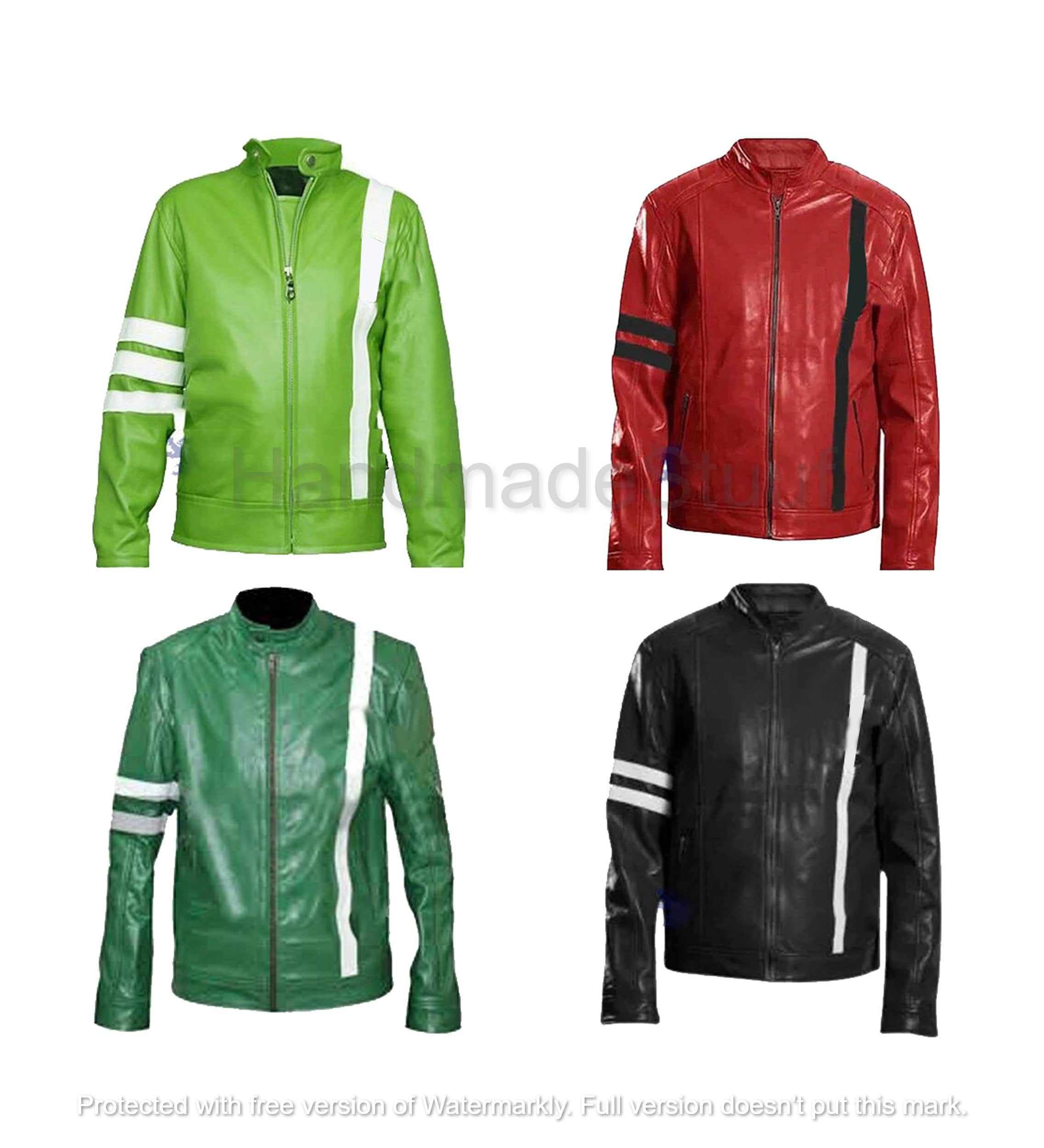 Ben Ten Leather Jacket Ben 10 Tennyson Alien Swarm Superhero Ryan Kelly Green Leather Jacket Ben 10 Biker Jacket Ben 10 Cosplay Jacket Etsy Canada