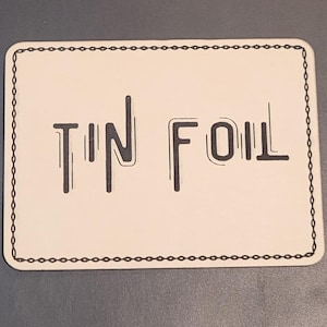 Tin Foil Hat Patch – Funny Rectangle Leather Patch for Hats