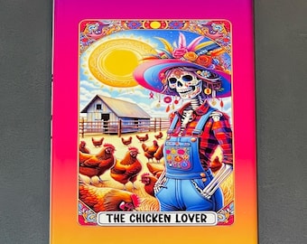 Chicken Lover Skeleton Magnet, Funny Fridge Magnet, Farm Humor Gift, Chicken Lover Gift, Sarcastic Magnet