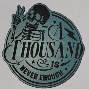Sobriety Awareness Leather Hat Patch – A Thousand Is Never Enough