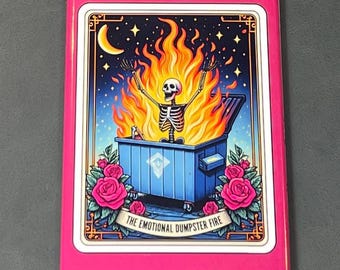 The Emotional Dumpster Fire Magnet – Funny Relatable Magnet