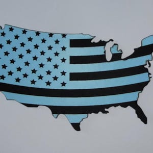 USA-Shaped American Flag Leather Hat Patch – Custom Cut