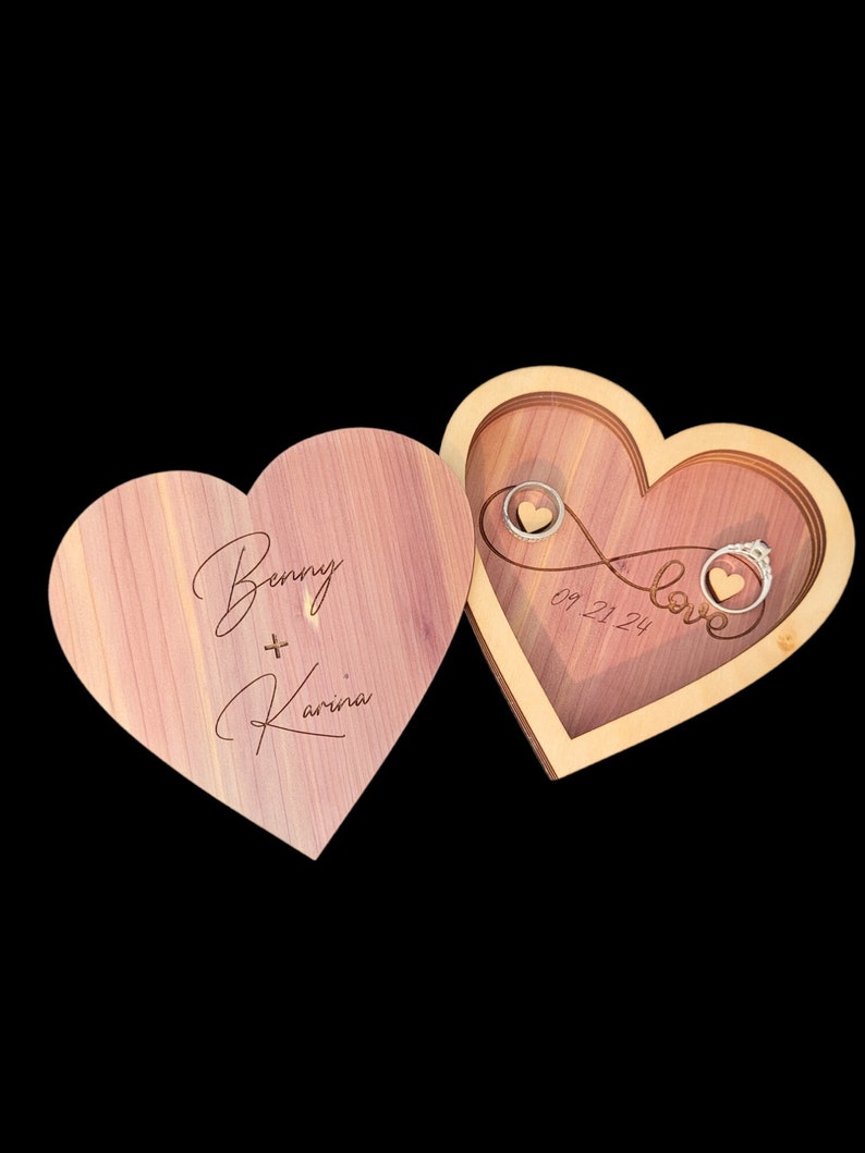 Ring Bearer Box Wedding Ring Box Wooden Jewelry Box Custom Ring Box