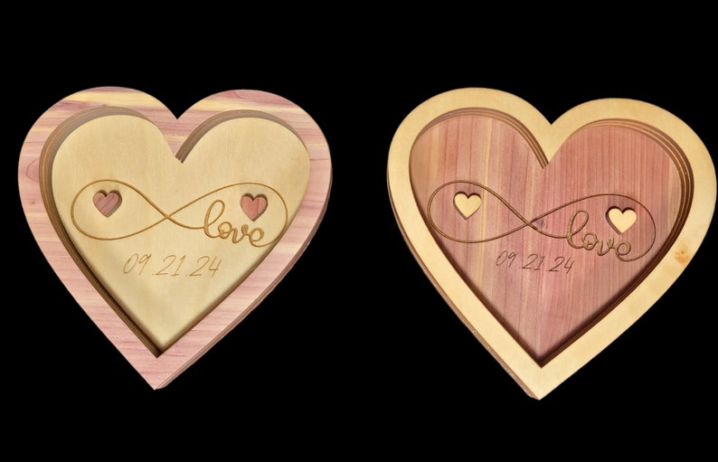 Ring Bearer Box Wedding Ring Box Wooden Jewelry Box Custom Ring Box