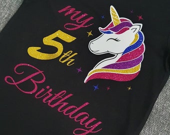 T-shirt compleanno unicorno per bambini