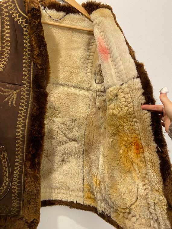 Vintage 60s afghan coat embroidered - image 5