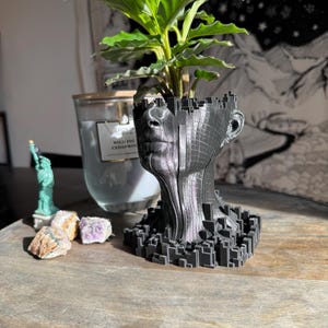 Polygon Head Planter - Unique Flower Pot - Head Flower Pot - Surreal Planter - Head Planter - Face Planter