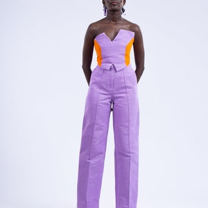 Kente bustier Vest & Pant Set