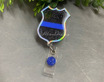 Thin Blue Line Badge ; Police Badge Reel