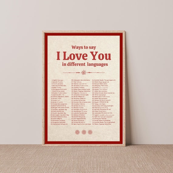 100 Ways To Say I Love You In Different Languages
