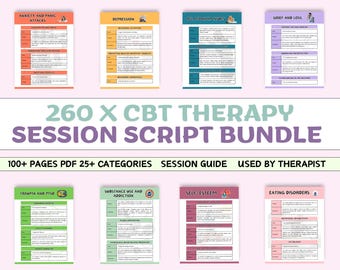 CBT セラピーセッションのスクリプト: 260 以上の不安、トラウマ、家族ガイド (PDF)