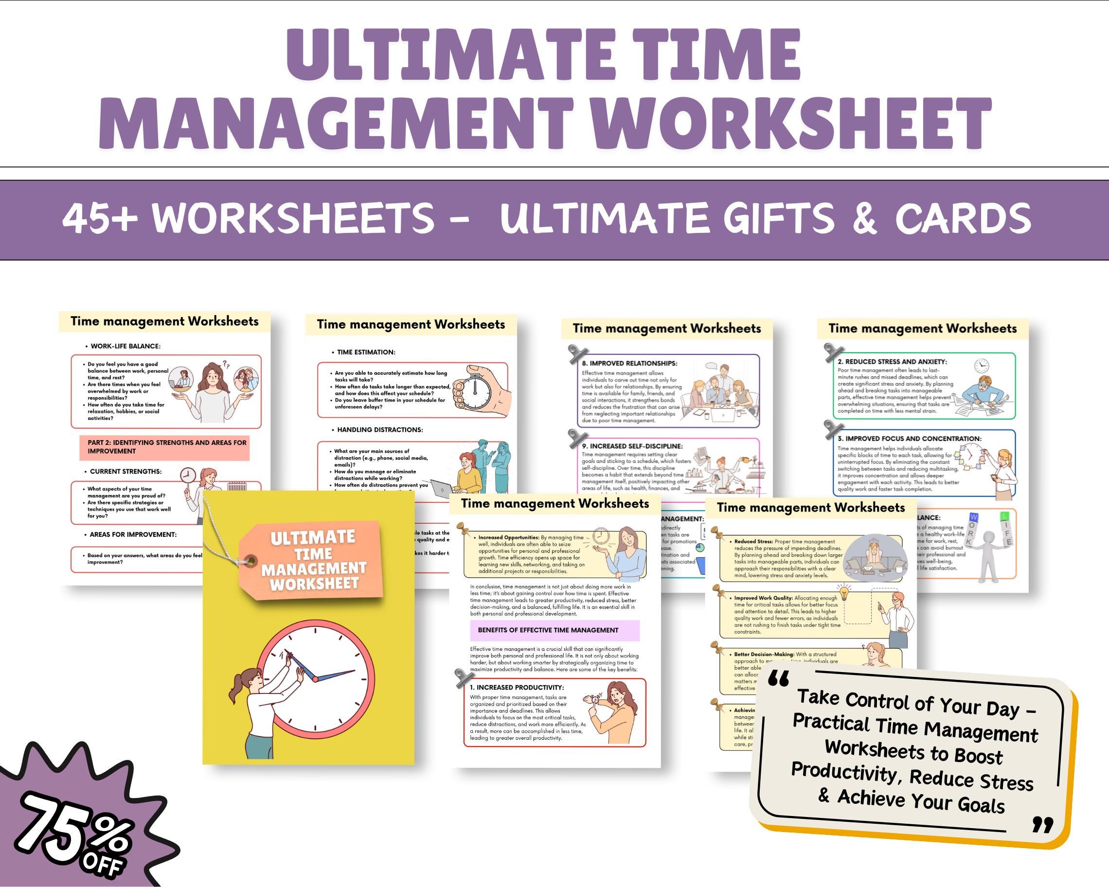 Time Management Worksheets, Time Management Skills, Therapy Worksheets ...