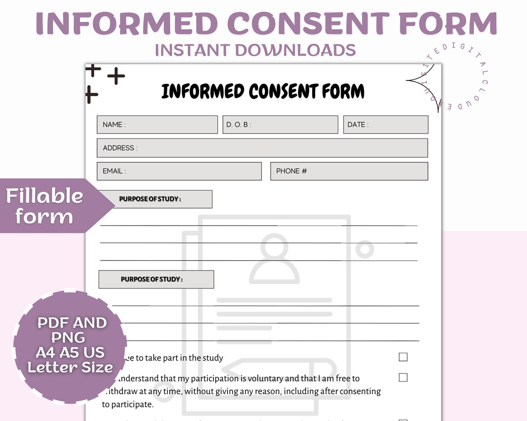 Fillable Informed Consent Form - Printable Forms Free Online