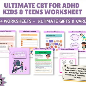 CBT Worksheets for Kids & Teens: ADHD Coping Skills (Digital Download)