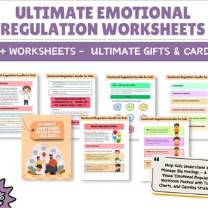 Emotional Regulation Bundle: Kids&#39; Social Emotional Learning Tools (PDF & PNG Files)