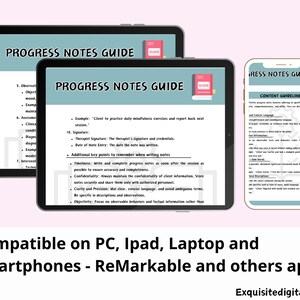 Therapist Progress Notes Guide: Examples & Prompts (PDF) - Etsy