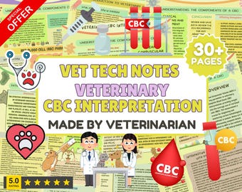 Veterinary CBC Interpretation Guide: Vet Tech/Nurse Notes (Digital Download)