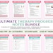 Psychotherapy Documentation Bundle - Psychotherapy Progress Note Form ...