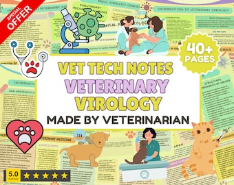 Veterinary Virology Notes: Vet Tech Study Guide (Digital Download)