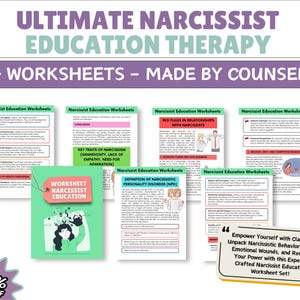 Narcissism Education Worksheets: Understanding Gaslighting & Boundaries (Digital Download)