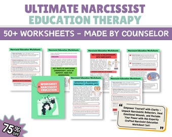 Narcissist Education Worksheets for Understanding Narcissism and Gaslighting in Relationships, Boundary Setting and Effective Communication