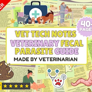 Veterinary Fecal Parasite Guide: Vet Tech Notes (Digital Download)