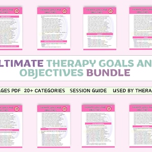 Therapy Goals & Objectives Bundle: Clinical Cheat Sheets (PDF)