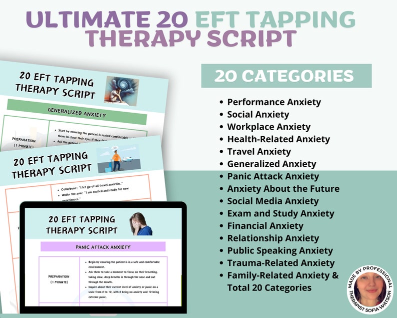EFT Tapping Therapy Scripts | Therapy Tools Therapy Intervention ...