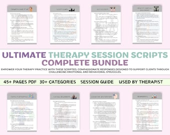 セラピーセッションのスクリプト：300以上のユニークなシナリオ（PDF）
