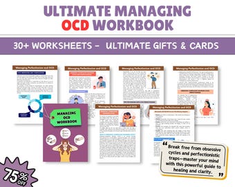 OCD Therapy Worksheets Anxiety Coping Skills Exercises CBT workbook ERP Self-help strategies Obsessive-compulsive disorder journal stress