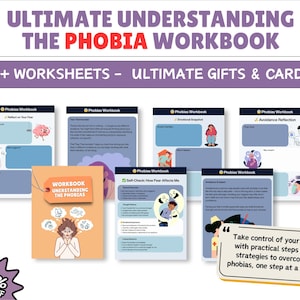 Phobia Worksheets Bundle 120+ Pages, Fear Ladder Worksheet, Exposure Therapy, ERP Worksheets, Therapy Worksheets, Anxiety Hierarchy, Therapy