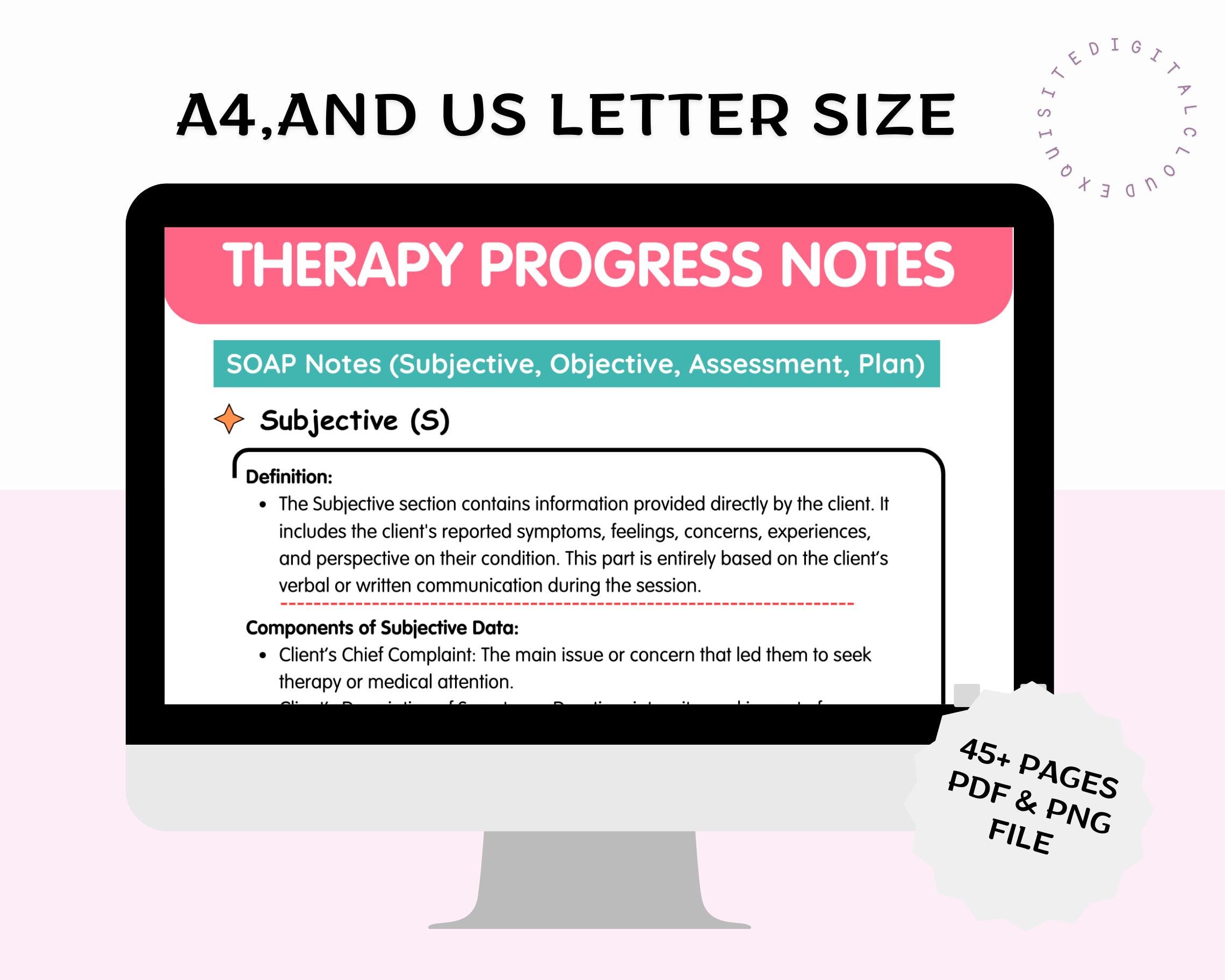 Therapy Progress Notes Guide: Clinical Documentation Tool (PDF & PNG ...