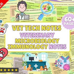 Veterinary Microbiology Immunology Notes: Vet Tech Study Guide (Digital Download