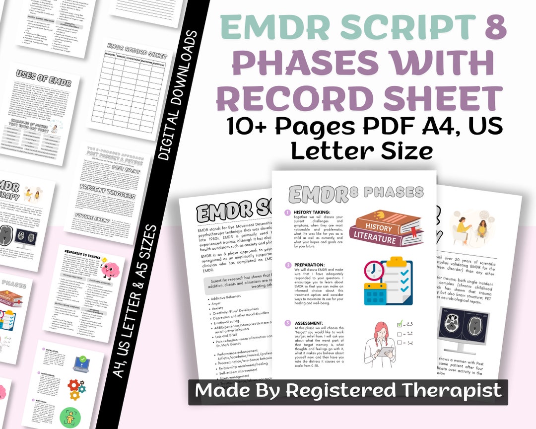 EMDR Scripts & EMDR Worksheets EMDR Tools, Emdr Resources for Phases 28, Emdr Guides, Trauma