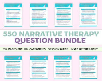 Narrationstherapie Spickzettel: 550 Fragen, Therapeut Methode (PDF)