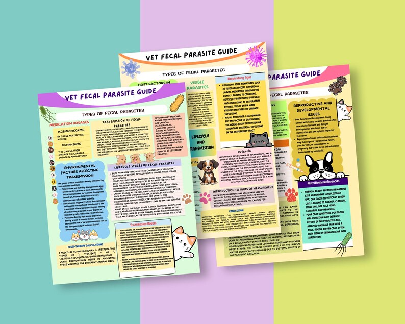 Veterinary Fecal Parasite Guide: Vet Tech Notes (digital Download) - Etsy