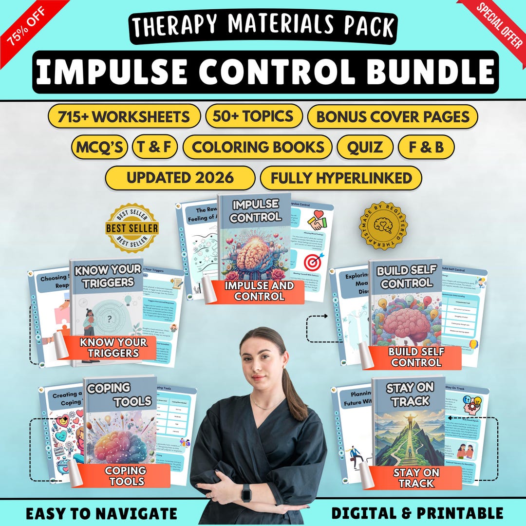 Impulse Control Mega Bundle Workbook: Emotional Regulation, 715+ Pages ...