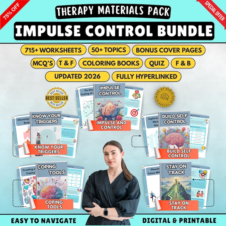 Impulse Control Mega Bundle Workbook: Emotional Regulation, 715+ Pages ...