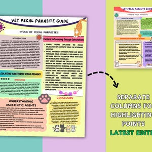 Veterinary Fecal Parasite Guide: Vet Tech Notes (digital Download) - Etsy