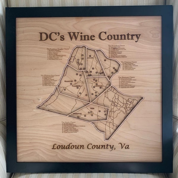 Loudoun County Wine Trails (DC's Wine Country) Framed Sign