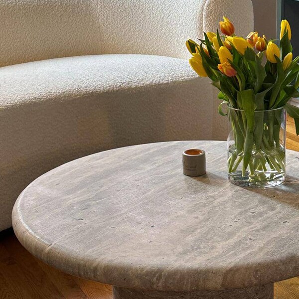 Travertine Coffee Table - Etsy