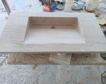 Rectangular Special Design Travertine Washbasin