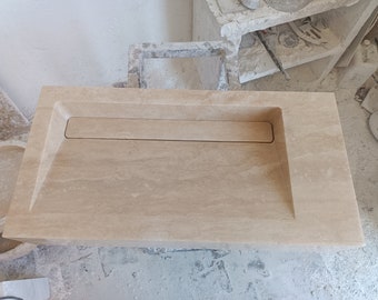 Rectangular Special Design Travertine Washbasin
