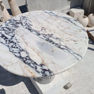 Calacatta Viola Dinning Table, Marble Side Table, Custom Order Table