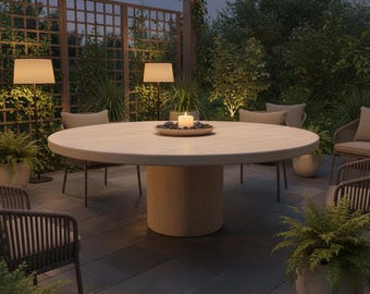 Modern Round Travertine Coffee Table / Dinning Table